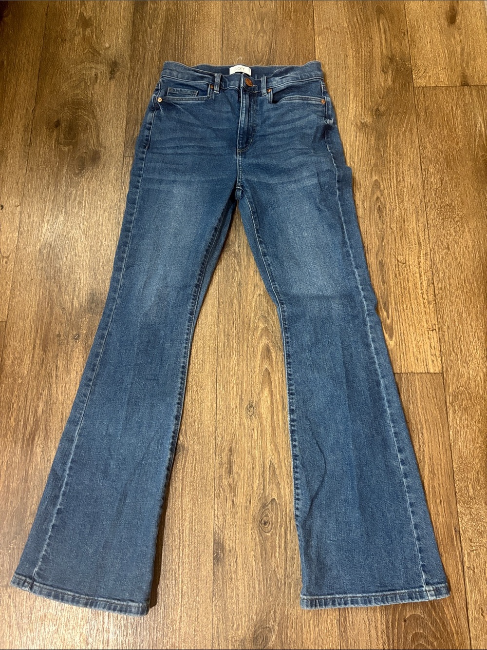 LOFT Women's Medium Blue Flared Jeans